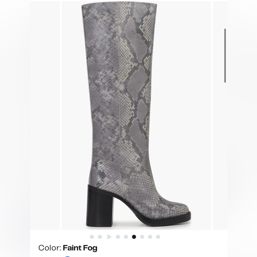 Vince Camuto Gibi snakeskin wide calf Boots, 7.5